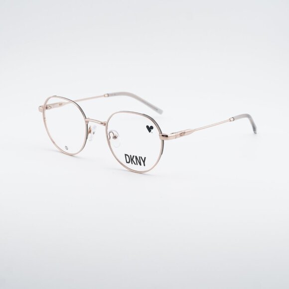 DKNY DK1032 770 Eyeglasses Rose Gold 48mm Round Frame